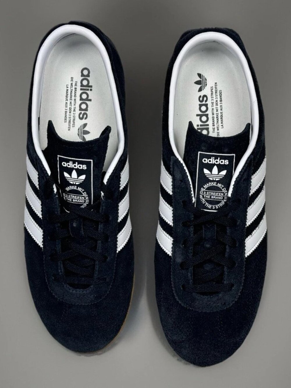 adidas Originals Gazelle Black White Gum Athletic Shoes - Picture 4 of 15